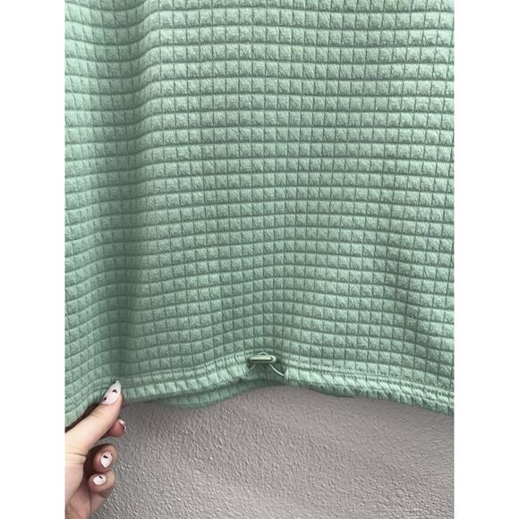 Rue 21 Womens Top Size Large Green Quilted Long Sleeve Cropped Pullover - Picture 2 of 12